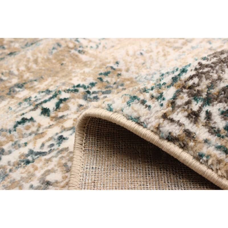 ECARPETGALLERY Machine Woven Zoe Ivory Area Rug