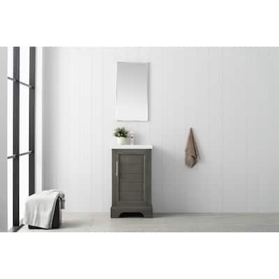 Vanity Art 20" Single Sink Bathroom Vanity with Ceramic Sink & Top