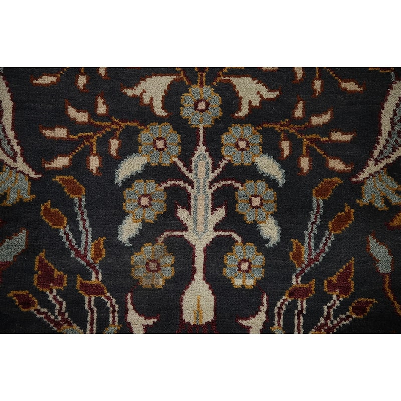 Animal Pictorial Tabriz Indian Area Rug Hand-Knotted Wool Carpet - 7'9"x 9'10"
