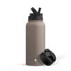 preview thumbnail 26 of 53, JoyJolt Vacuum Insulated Stainless Steel Water Bottle with Flip Lid & Sport Straw Lid - 32 oz Desert Taupe