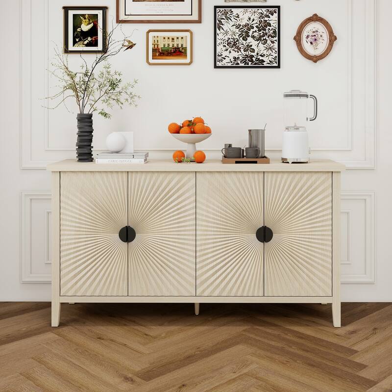 Natural Console Cabinet Accent Cabinet Pantry Cabinet Storage Cabinet - Natural