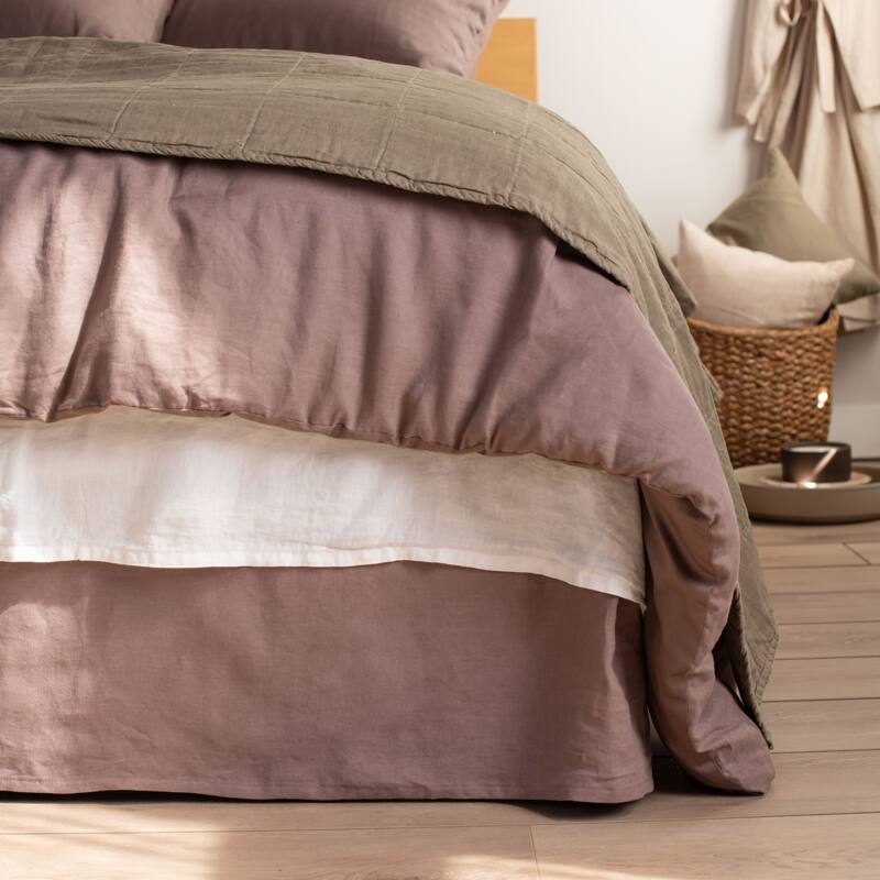 100% French Linen Bedskirt by BOKSER HOME