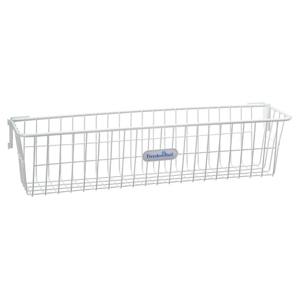 Organized Living freedomRail White Work Basket