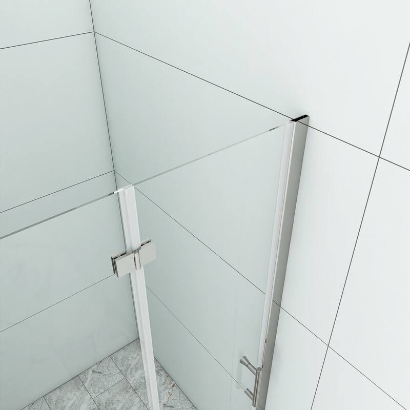 30/32/34/36 Bi-fold Semi-Frameless Shower Door with Clear Tempered Glass