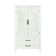 preview thumbnail 7 of 15, 27'' Accent Tall Tower White Storage Cabinet - Rustic Wood Sideboard Pantry Cabinet - Versatile Buffet Cabinet with Stor