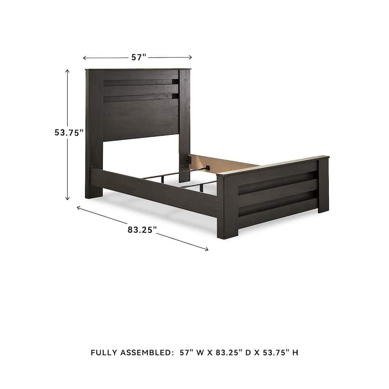 Brinxton Black Panel Bed