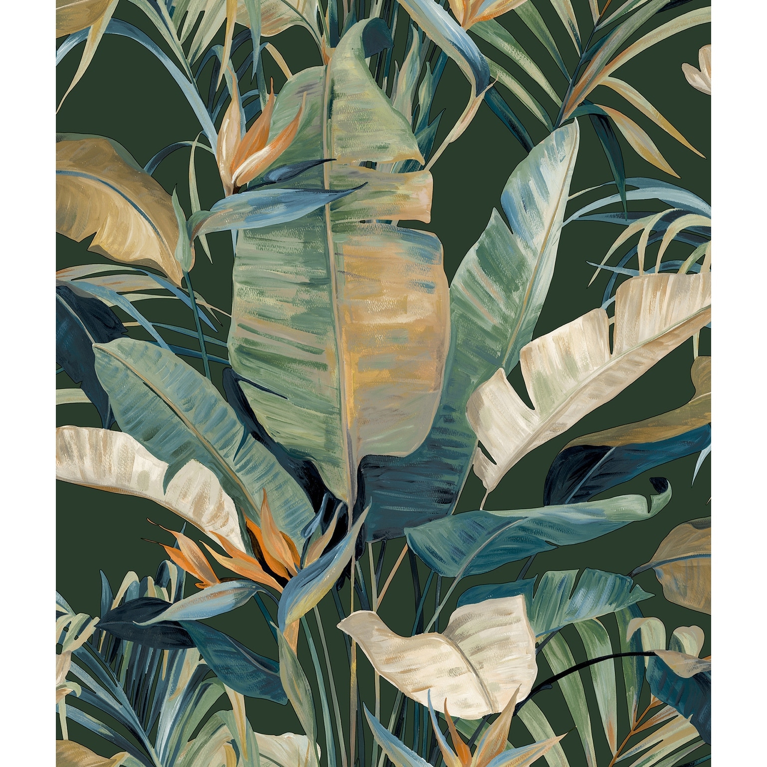 Tropical Green Cabana Wallpaper