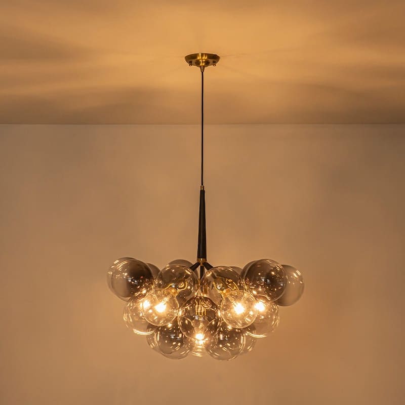 6-Light Bold Modern Gradient Glass Cluster Bubble Chandelier - 24.8 in