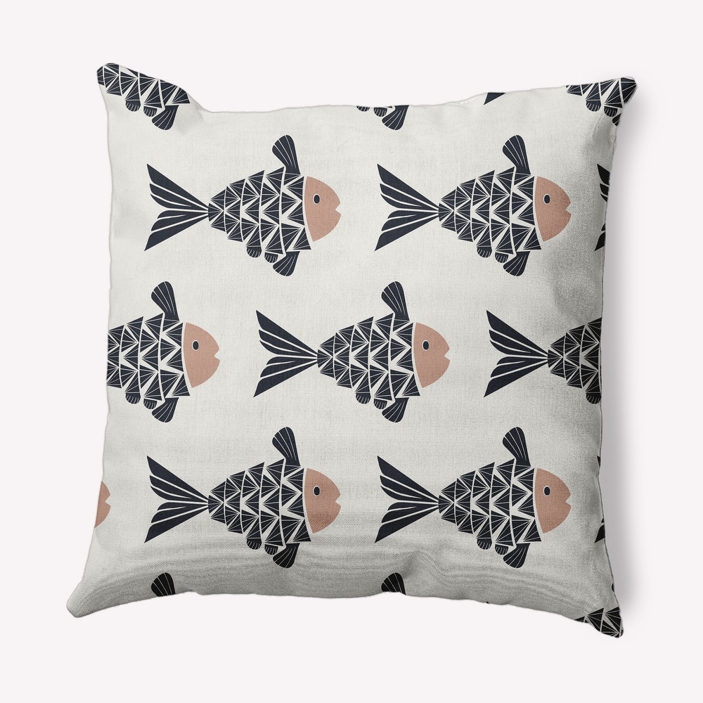 Fish Tales Nautical Decorative Indoor Pillow