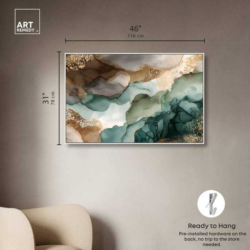 Golden Estuary I Canvas by Art Remedy