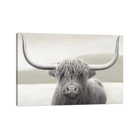 iCanvas "Highland Cow Neutral" by James Wiens Canvas Print