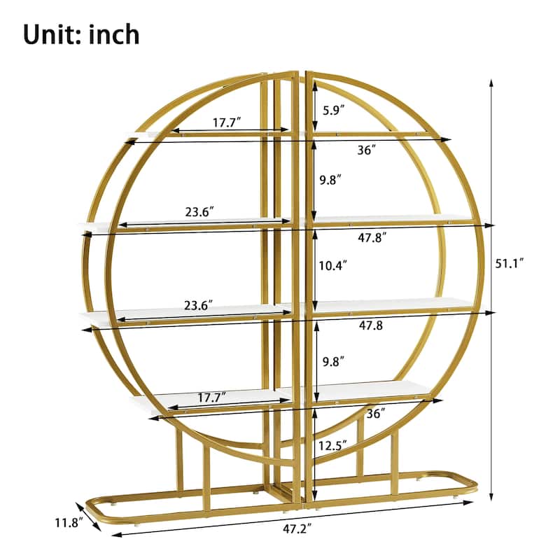 4 Tiers Home Office Open Bookshelf