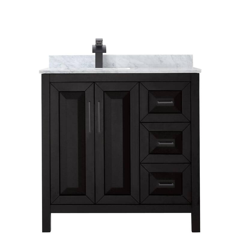 Wyndham Collection Daria 36" Free Standing Single Vanity Set with MDF
