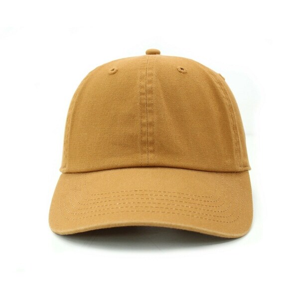 plain brown baseball cap
