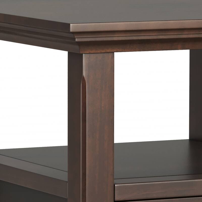 Wyndenhall Normandy 19 inch Wide Solid Wood Transitional End Table with Drawer - 19" D x 19" W x 20" H