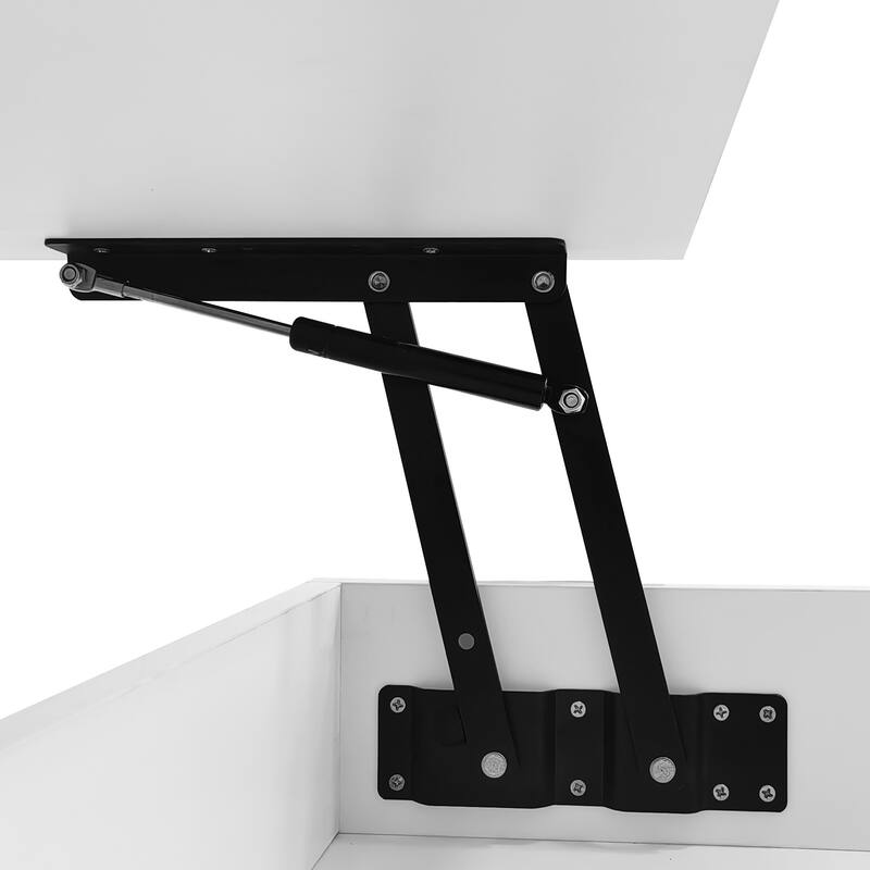 Lift-Top Coffee Table with 2 Drawers, Square Coffee Table with Hidden Space