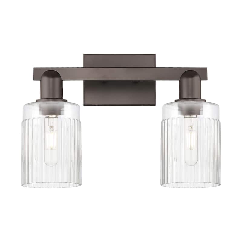 Innovations Lighting Endless Possibilities Arcadia - Hadley - 2 Light 16" Bath Vanity Light - Clear/Oil Rubbed Bronze