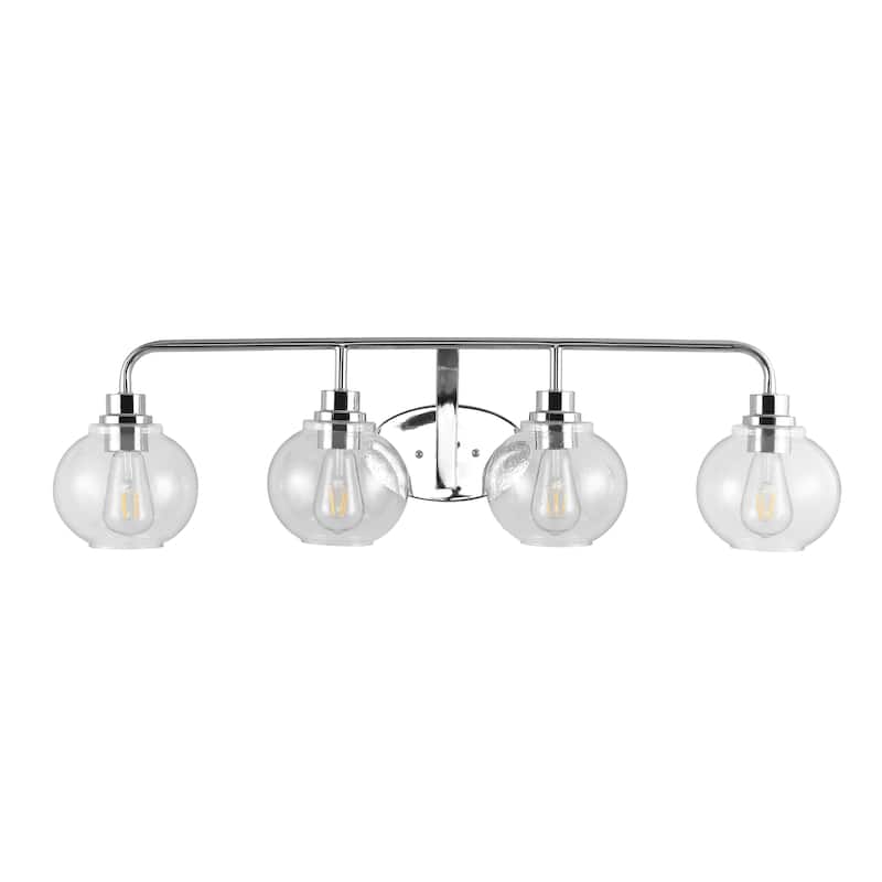 Staunton Iron/Seeded Glass Cottage Rustic LED Vanity Light, by JONATHAN Y