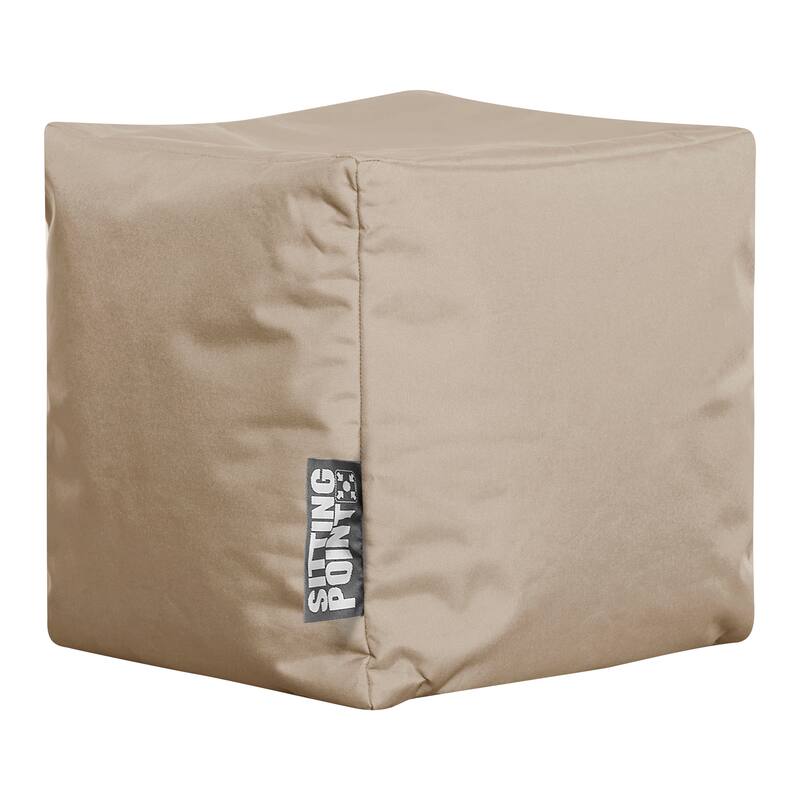 Sitting Point Oxford Fabric Cube Brava Pouf