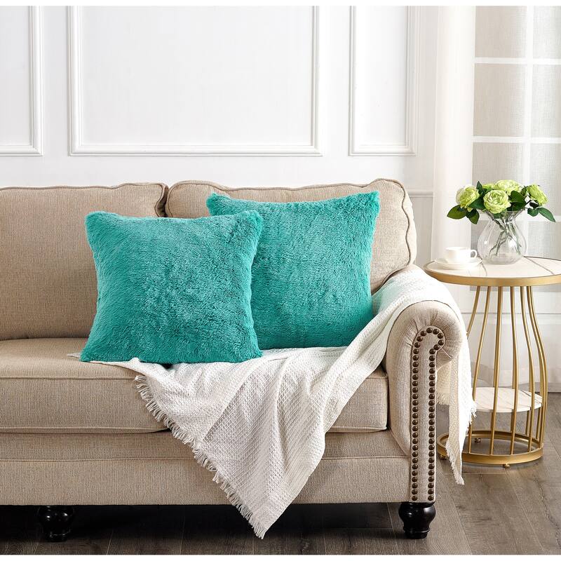 Serenta Heavy Fauxfur Pillow Shell 2 PC Set, 20''x20''