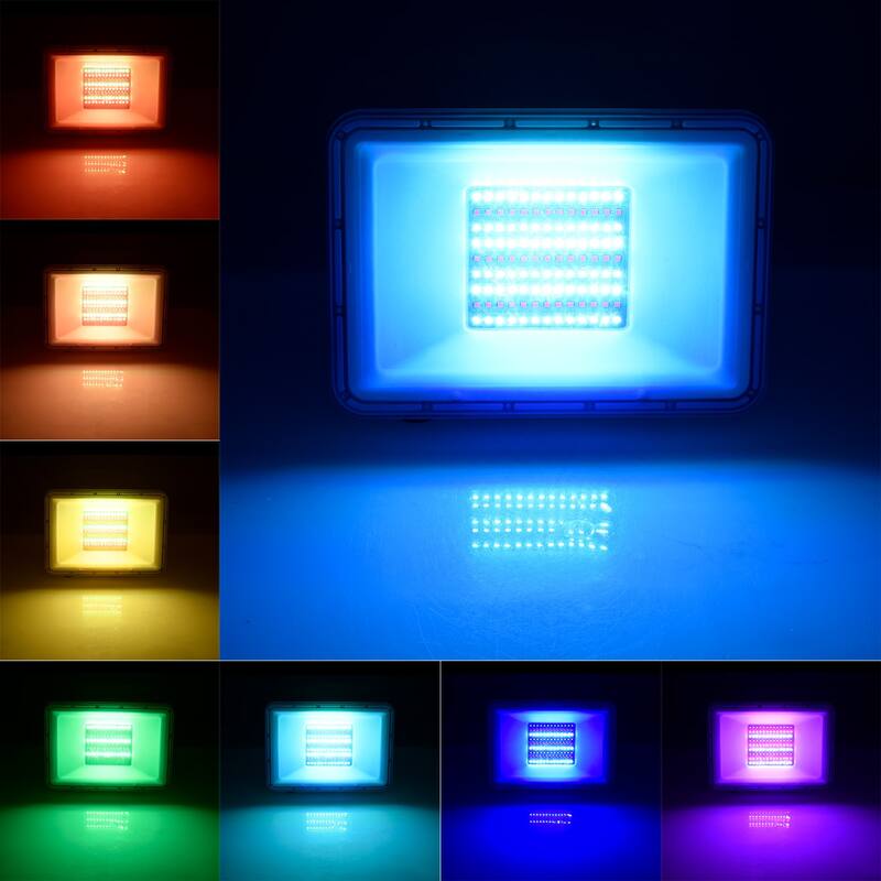 RGB LED Flood Lights, 30W/50W/100W Color Changing Spotlight with R/C