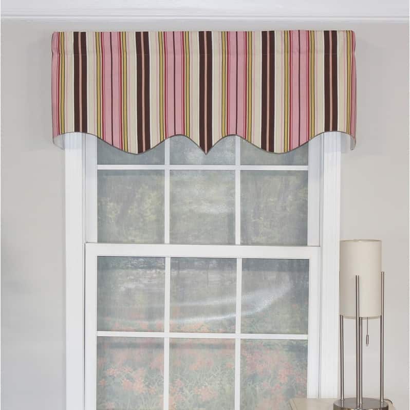 RLF Home Quality Regal Valance Vivo Stripe Guava - 50x17