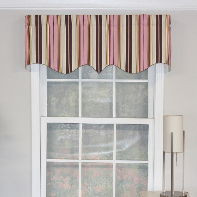 RLF Home Quality Regal Valance Vivo Stripe Guava - 50x17