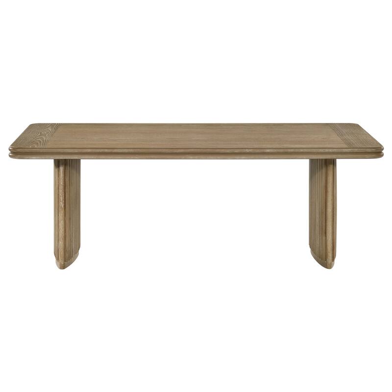 Adina Wood Coffee Table Set Distressed Light Brown