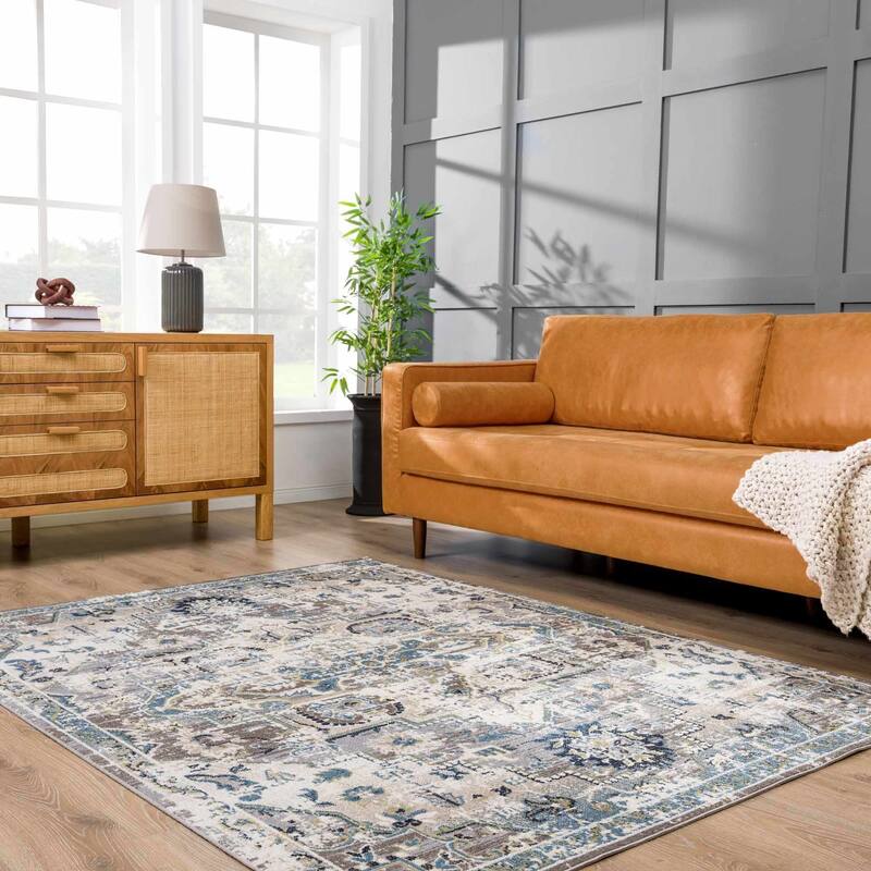Hauteloom Cabacungan Hallway, Kitchen Machine Washable Runner Rug - Black, Taupe, Peach - 2'7" x 7'3"