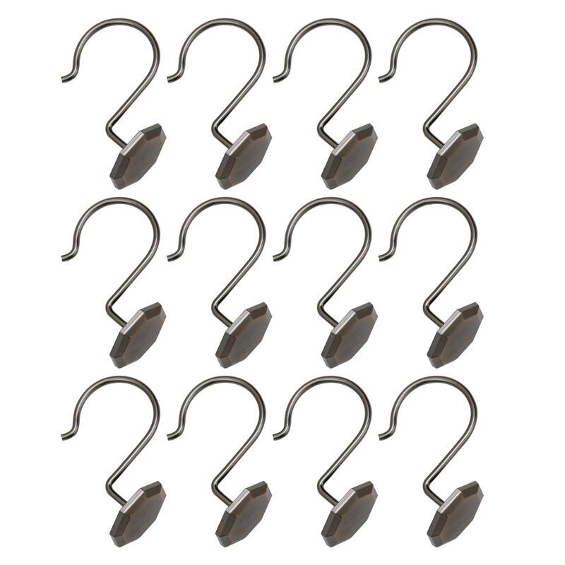 Utopia Alley Shower Rings, Shower Curtain Rings for Bathroom, Rustproof Zinc Shower Curtain Hooks Rings, Set of 12