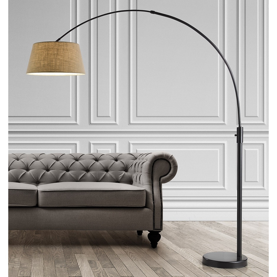 Orbita 82-In Retractable Arch Dimmable Floor Lamp include with15W