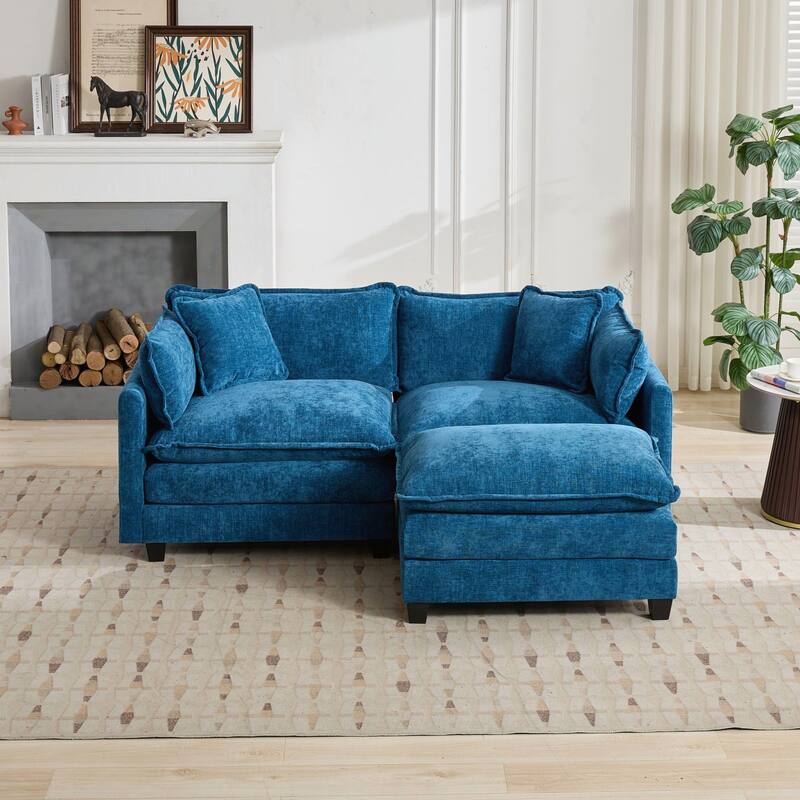 Modern Sectional Cloud Sofa Ottoman for Living Room and Bedroom