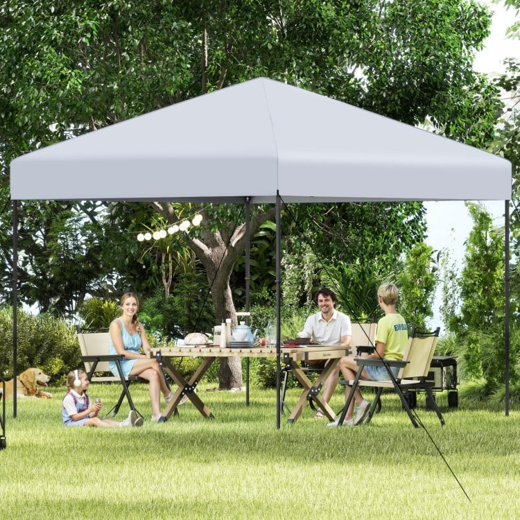 Oxford Fabric Metal Pop Up Canopy Tent with Bag and Adjustable Height