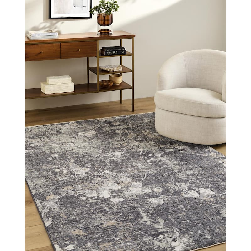 Livabliss Gakko Rustic Area Rug - Black - 6'7" x 9'6"