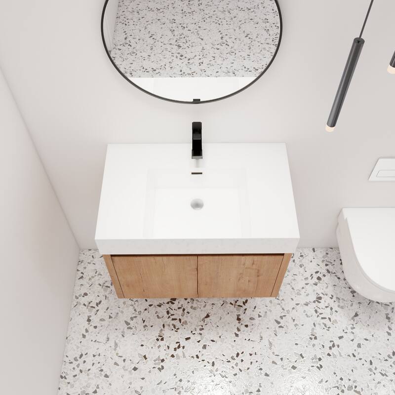 Malwee 24"/30"/36"/48" Floating Bathroom Vanity with Sink
