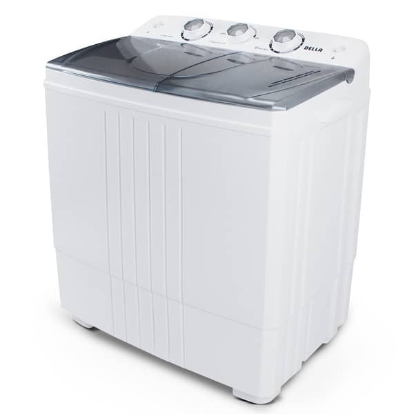HOMCOM 2-in-1 Portable Small Washing Machine and Spin Dryer for Apartment,  Dorm, RVs, White 
