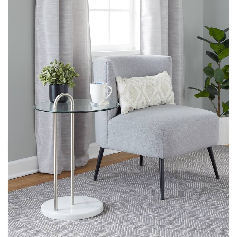 Silver Orchid Harding Slipper Chair