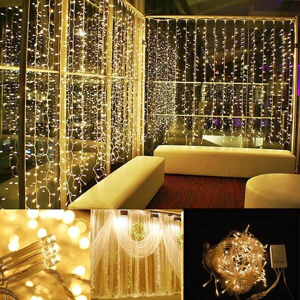 Shop Image 16 4ft 2ft Led Curtain Icicle Lights String Connectable