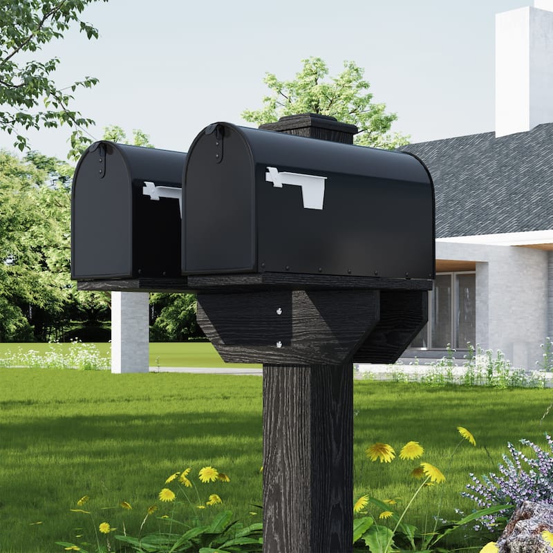 All-Weather HDPS Mailbox Post Black