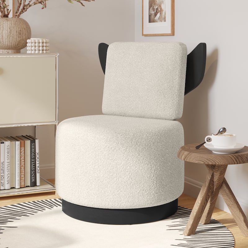 Corvus Dover Teddy Fabric Swivel Accent Chair 1pc