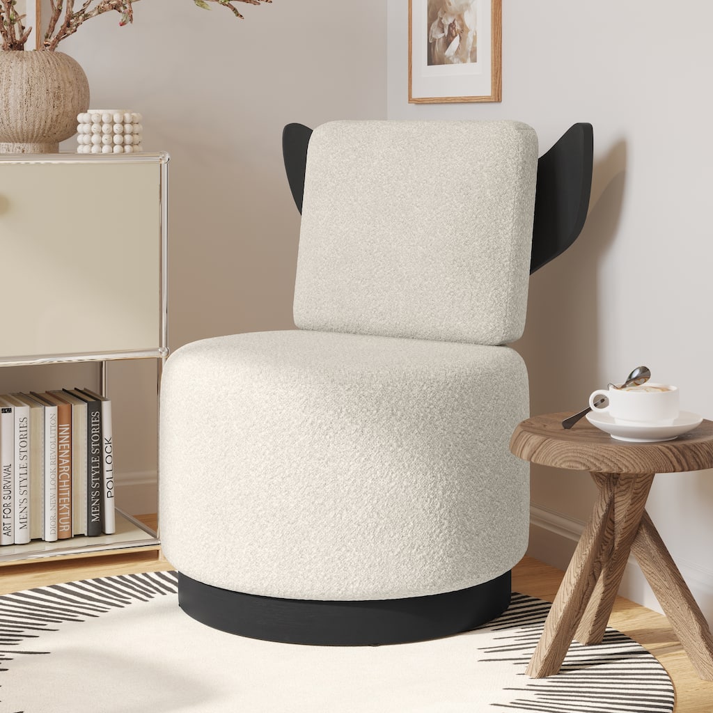 Corvus Dover Teddy Fabric Swivel Accent Chair 1pc
