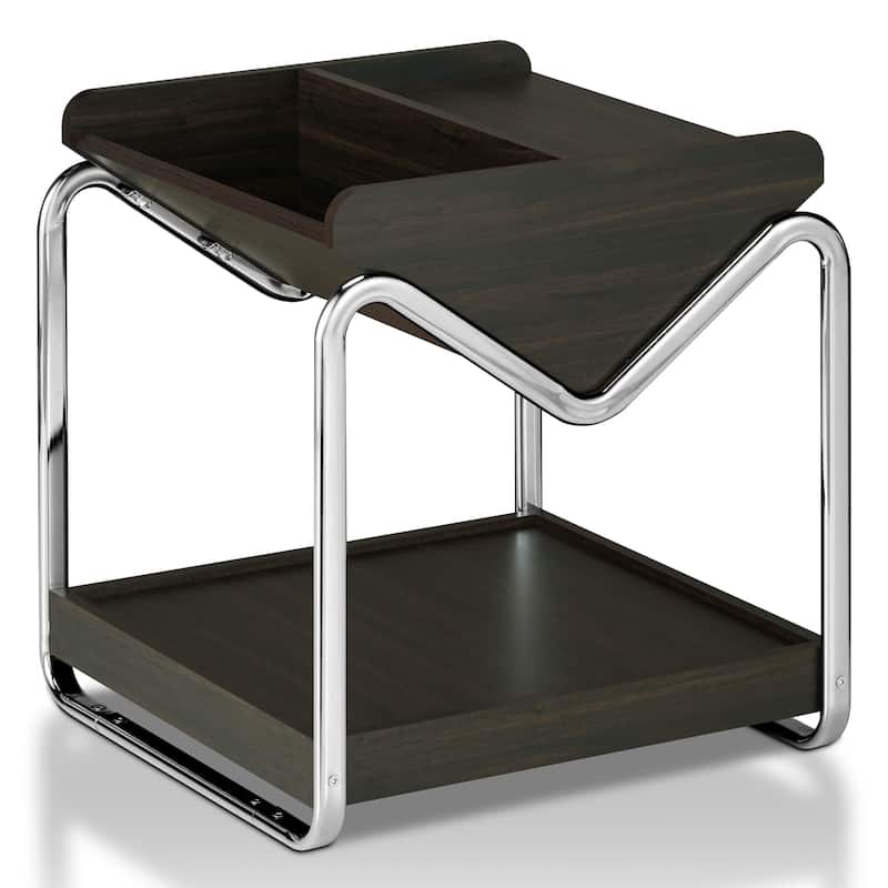 DH BASIC Contemporary 22-inch Metal 3-shelf End Table by Denhour