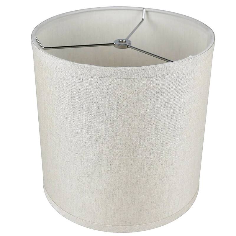 Classic Drum Smooth Linen Lamp Shade, 8" to 16" Bottom Size