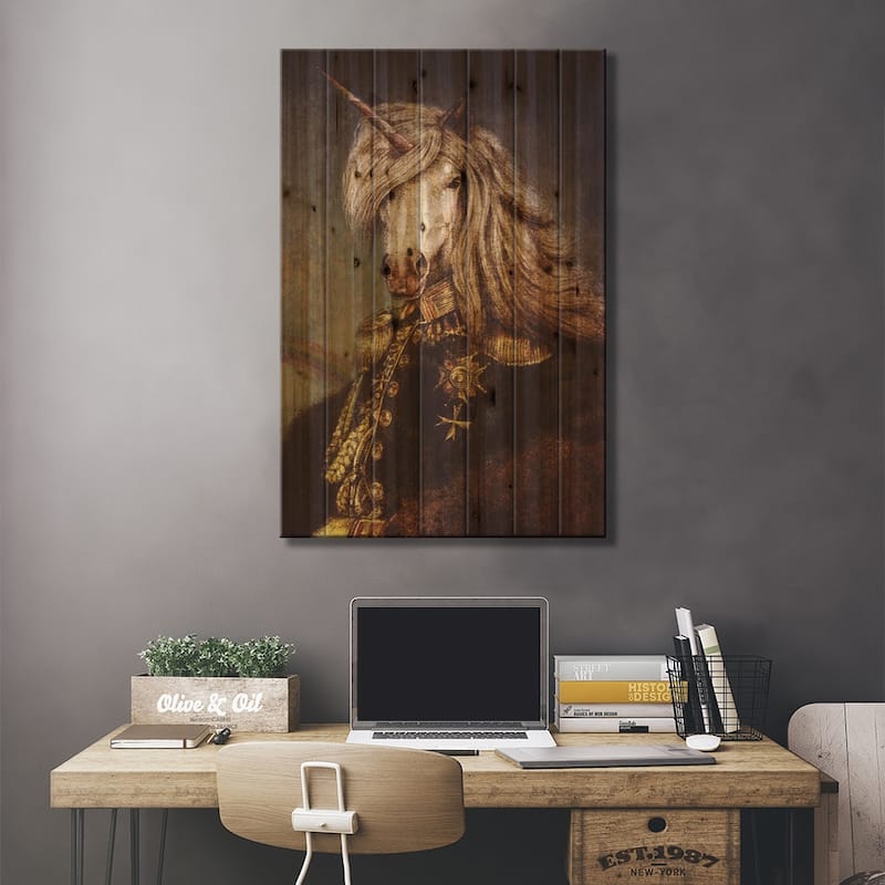The Count of Wonderland II Print On Wood by Mike Koubou - Multi-Color