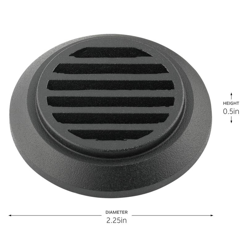 Kichler Lighting LED Mini All-Purpose Louver in Black Brass, Landscape Lighting, (2.25" x .5"), 16146BKB - 0.5