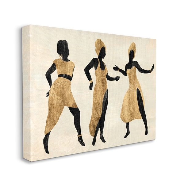 slide 2 of 14, Stupell Powerful Women Dancing African Glam Fashion Black Beige Canvas Wall Art - Brown