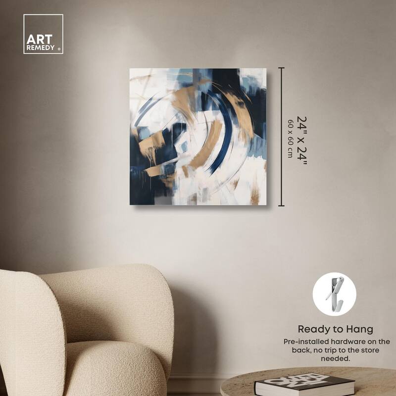 Golden Vortex I Acrylic by Art Remedy, Ready to Hang
