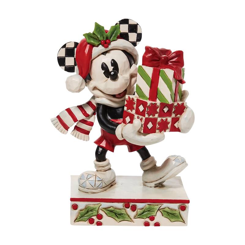 Dept 56 Mickey with Stacked Presents Christmas Figure
