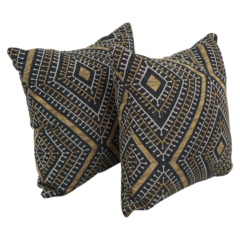 Blazing Needles 17-inch Square Throw Pillows (Set of 2)