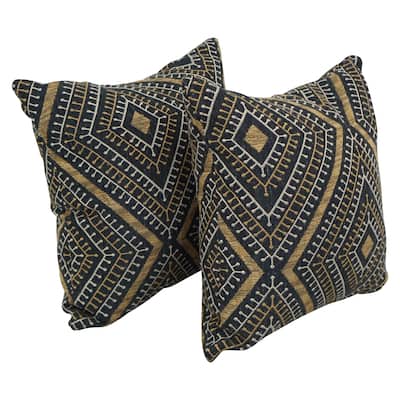 Blazing Needles 17-inch Square Throw Pillows (Set of 2)